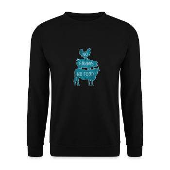 10 Gründe, ein Landwirt bis heute - Unisex Pullover - Schwarz - Vorne - Alina (178cm) & Michal (187cm)