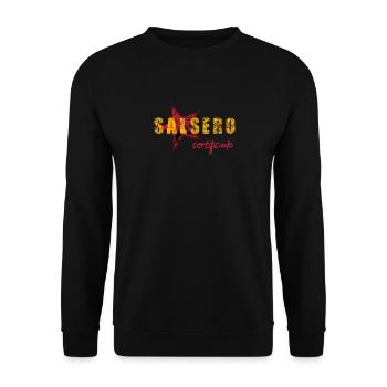Salsa Tänzer Geschenk T-Shirt I Cuban Salsero - Unisex Pullover - Schwarz - Vorne - Alina (178cm) & Michal (187cm)