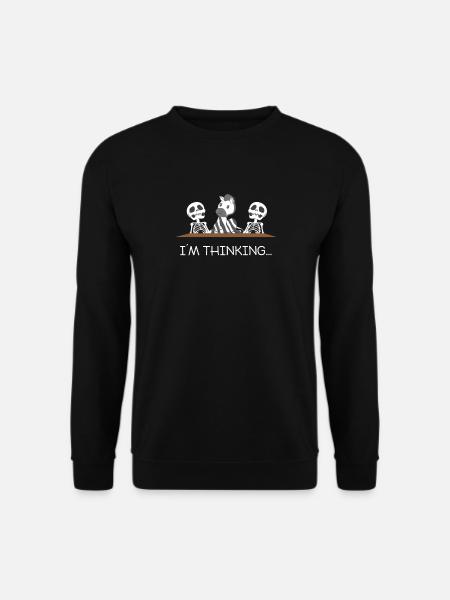 Zèbre - Zèbres - T-shirt zèbre - Penseur - Sweat-shirt Unisexe - noir