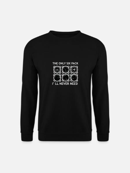 Pilot airplane glider pilot gift - Unisex Sweatshirt - black