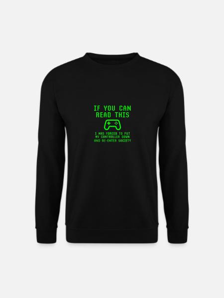Controller nach unten setzen Gehen Sie erneut in den Society Video Gamer - Unisex Pullover - Schwarz