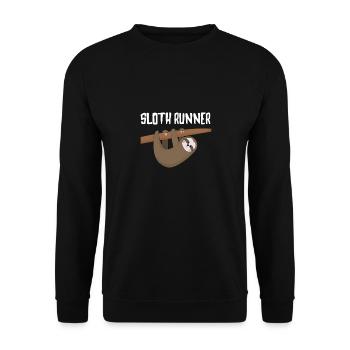 Marathon sloth slow Funny gift - Unisex Sweatshirt - black - Front - Alina (178cm) & Michal (187cm)