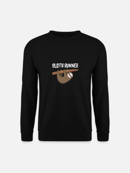 Marathonlauf Faultier langsam Lustiges Geschenk - Unisex Pullover - Schwarz