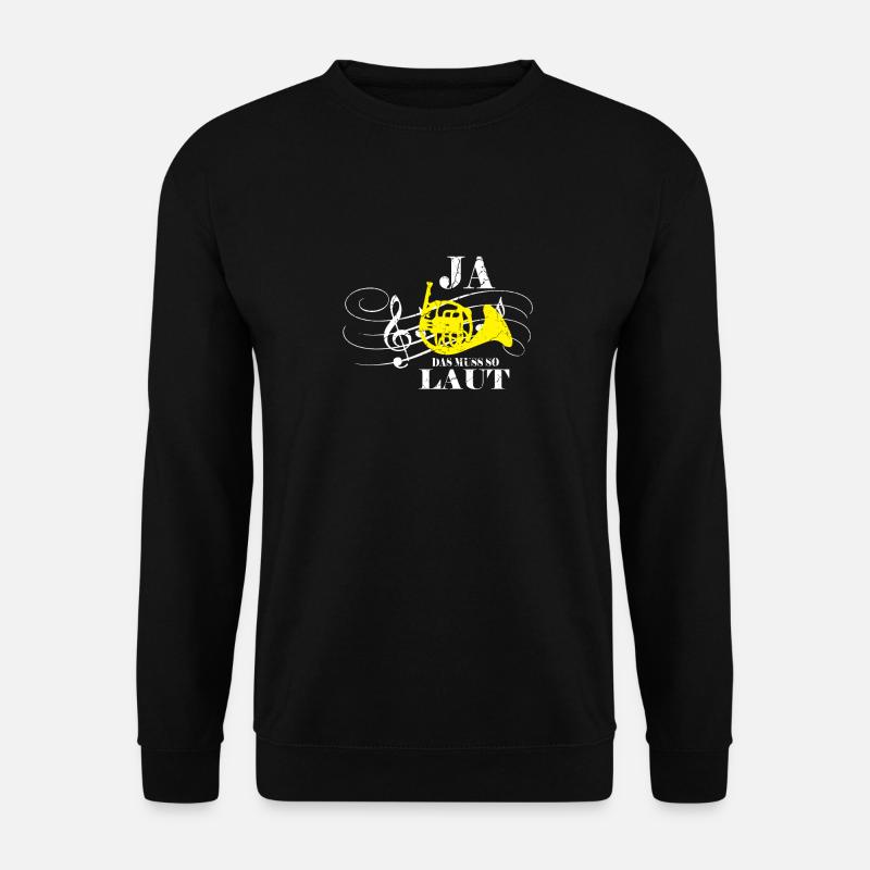Das muss Laut sein Horn used look - Unisex Pullover - Schwarz