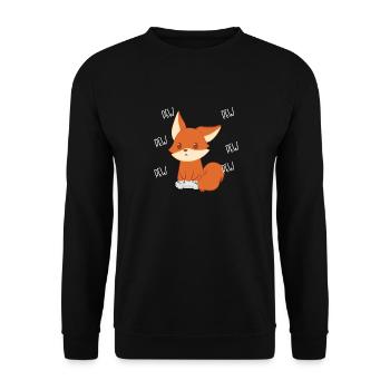 Fuchs – Fuchs T-Shirt – Gamer - Zocker - Unisex Pullover - Schwarz - Vorne - Alina (178cm) & Michal (187cm)
