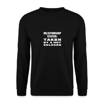 Taken By A Hot Soldier Girlfriend Boyfriend Wife - Unisex Sweatshirt - black - Front - Alina (178cm) & Michal (187cm)