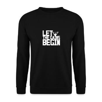 Gym - Unisex Sweatshirt - black - Front - Alina (178cm) & Michal (187cm)