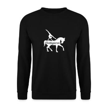 Voltigage - Sweat-shirt Unisexe - noir - Devant - Alina (178cm) & Michal (187cm)