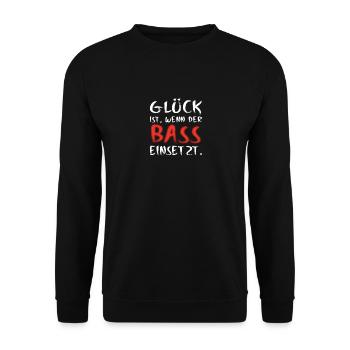 Le bonheur est quand la basse commence - TShirt - Sweat-shirt Unisexe - noir - Devant - Alina (178cm) & Michal (187cm)