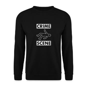 Crime scene murder crime scene Crime - Unisex Sweatshirt - black - Front - Alina (178cm) & Michal (187cm)