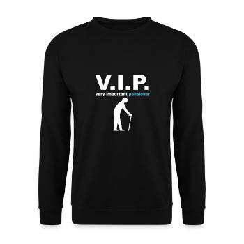 VIP pensioner - Unisex Sweatshirt - black - Front - Alina (178cm) & Michal (187cm)