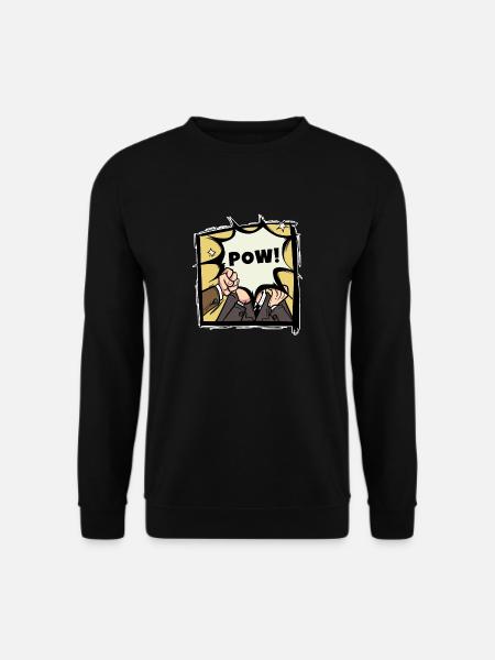 Pow Livre de BD Coup de coup de la bulle de bande dessinée cadeau - Sweat-shirt Unisexe - noir