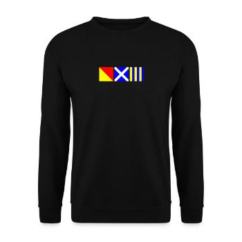 Drapeaux Nautiques | Oh mon Dieu! - Sweat-shirt Unisexe - noir - Devant - Alina (178cm) & Michal (187cm)