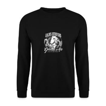 Live like a King Beer Beer Bar - Unisex Sweatshirt - black - Front - Alina (178cm) & Michal (187cm)