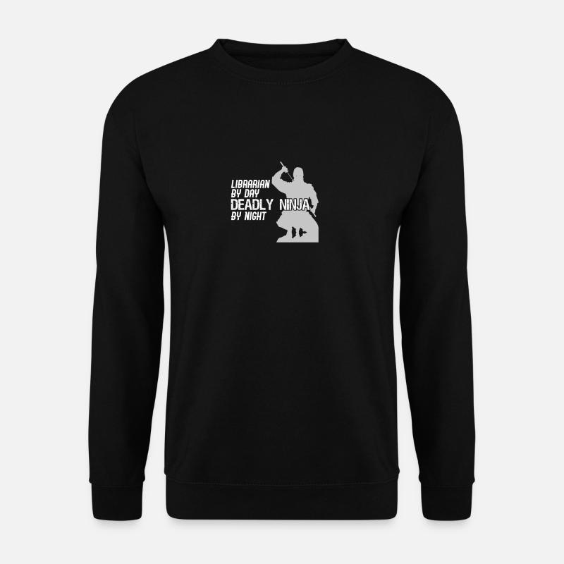 Libararian tödliches Ninja - Unisex Pullover - Schwarz