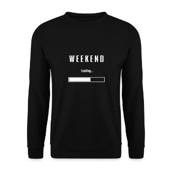 Week-end Chargement Week-end Vendredi - Sweat-shirt Unisexe - noir - Devant - Alina (178cm) & Michal (187cm)