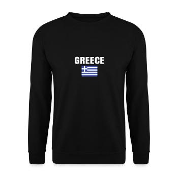 Cadeau De La Grèce Avec Le Drapeau Grec Pour Hellas Hommes Femmes - Sweat-shirt Unisexe - noir - Devant - Alina (178cm) & Michal (187cm)