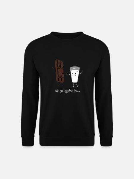 milk chocolate - Unisex Sweatshirt - black