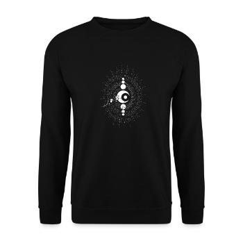 Chaman rituel planète étoile blanc - Sweat-shirt Unisexe - noir - Devant - Alina (178cm) & Michal (187cm)