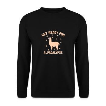 Chemise en alpaga - Sweat-shirt Unisexe - noir - Devant - Alina (178cm) & Michal (187cm)