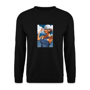 Affiche du communisme de propagande de l'Union soviétique - Sweat-shirt Unisexe - noir - Devant - Alina (178cm) & Michal (187cm)