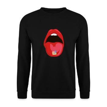 Acid LSD psychedelic drugs - Unisex Sweatshirt - black - Front - Alina (178cm) & Michal (187cm)