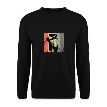 Ballet Balet Retro Vintage - Sweat-shirt Unisexe - noir - Devant - Alina (178cm) & Michal (187cm)