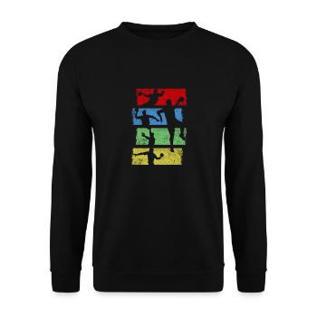 Cadeau de passe-temps sportif sportif d'équipe de handball - Sweat-shirt Unisexe - noir - Devant - Alina (178cm) & Michal (187cm)