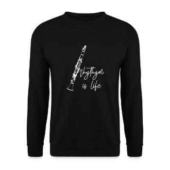 Clarinet - Clarinetist - Rhythm - Life - Unisex Sweatshirt - black - Front - Alina (178cm) & Michal (187cm)