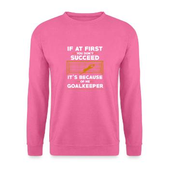 gardien de but - Sweat-shirt Unisexe - rose - Devant