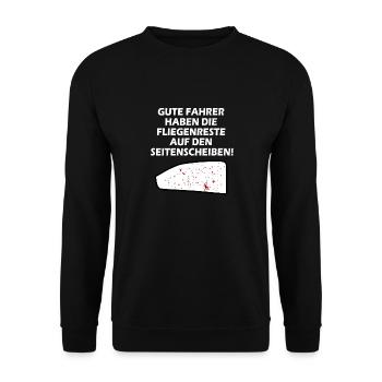 Les conducteurs ont les mouches sur les vitres latérales - Sweat-shirt Unisexe - noir - Devant - Alina (178cm) & Michal (187cm)