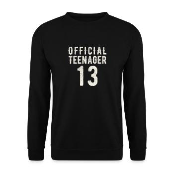 Endlich 13 - Offiziell Teenager Dreizehn - Unisex Pullover - Schwarz - Vorne - Alina (178cm) & Michal (187cm)