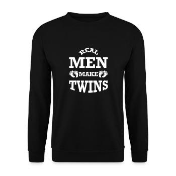 Zwillinge - Unisex Pullover - Schwarz - Vorne - Alina (178cm) & Michal (187cm)