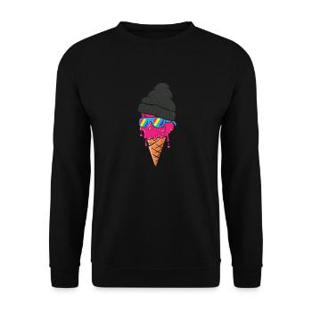 Glace fraîche - Sweat-shirt Unisexe - noir - Devant - Alina (178cm) & Michal (187cm)