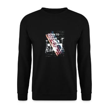Batterie Cadeau Batteur Percussions - Sweat-shirt Unisexe - noir - Devant - Alina (178cm) & Michal (187cm)
