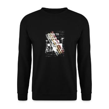 Batterie Cadeau Batteur Percussions - Sweat-shirt Unisexe - noir - Devant - Alina (178cm) & Michal (187cm)
