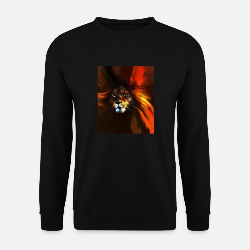 Löwe - Majestätischer König - Unisex Pullover - Schwarz