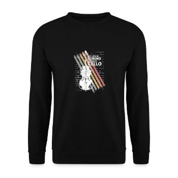 Cello Bass Violin Knee Violin String Instrument Cello - Unisex Sweatshirt - black - Front - Alina (178cm) & Michal (187cm)