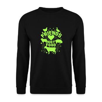 Vegan Amis Vegan Pas Manger Viande Cadeau - Sweat-shirt Unisexe - noir - Devant - Alina (178cm) & Michal (187cm)