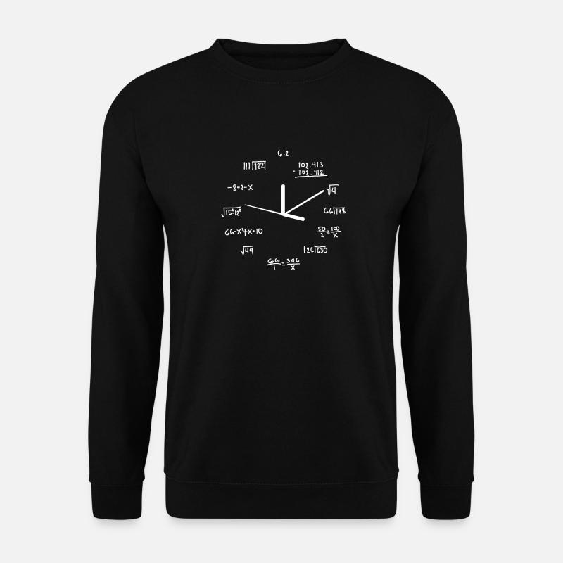 Math Design Clock - Unisex Sweatshirt - black