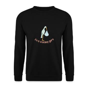 IT'SA BABY GIRL! - Sweat-shirt Unisexe - noir - Devant - Alina (178cm) & Michal (187cm)