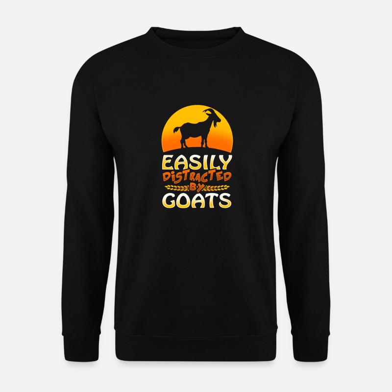 Easily Distracted By Goats - Unisex Sweatshirt - black