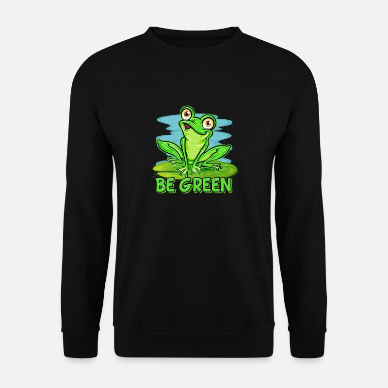 Froschliebhaber | Grün sein - Unisex Pullover - Schwarz