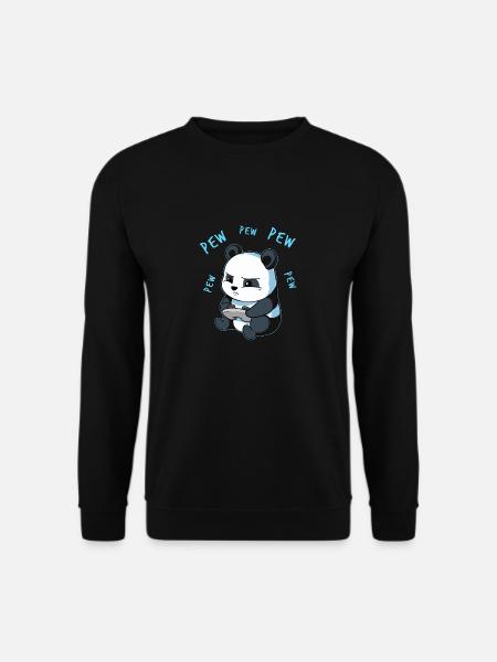 Gaming Panda Videospiel Computer Konsole Geschenk - Unisex Pullover - Schwarz