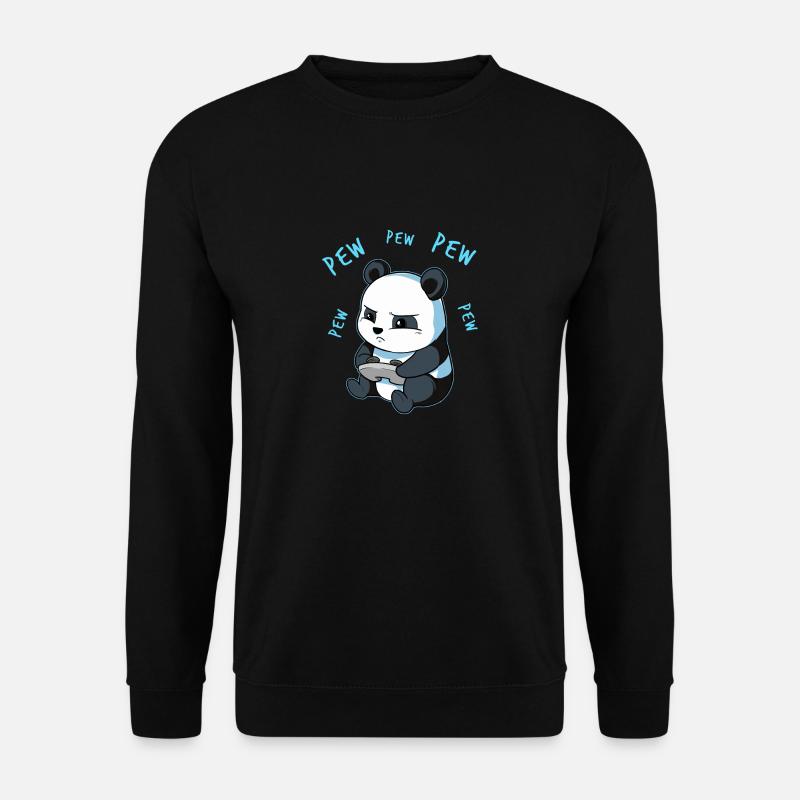 Gaming Panda Videospiel Computer Konsole Geschenk - Unisex Pullover - Schwarz