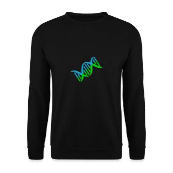 DNS DNA Strang Logo Bunt Grün Blau - Unisex Pullover - Schwarz - Vorne - Alina (178cm) & Michal (187cm)