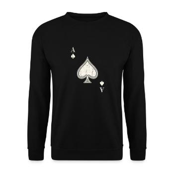 As de pique - Sweat-shirt Unisexe - noir - Devant - Alina (178cm) & Michal (187cm)