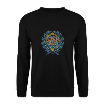 masamune - Sweat-shirt Unisexe - noir - Devant - Alina (178cm) & Michal (187cm)