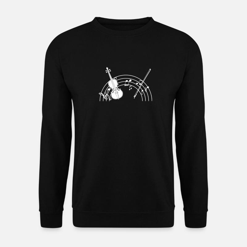 Violine - Geige - Geiger - Noten - Musik - Unisex Pullover - Schwarz