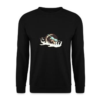 Floating biscuit - Unisex Sweatshirt - black - Front - Alina (178cm) & Michal (187cm)